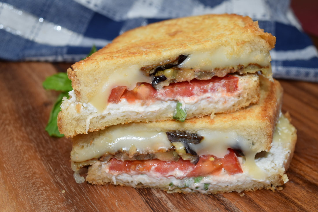  Grilled Cheese with Eggplant and Ricotta
