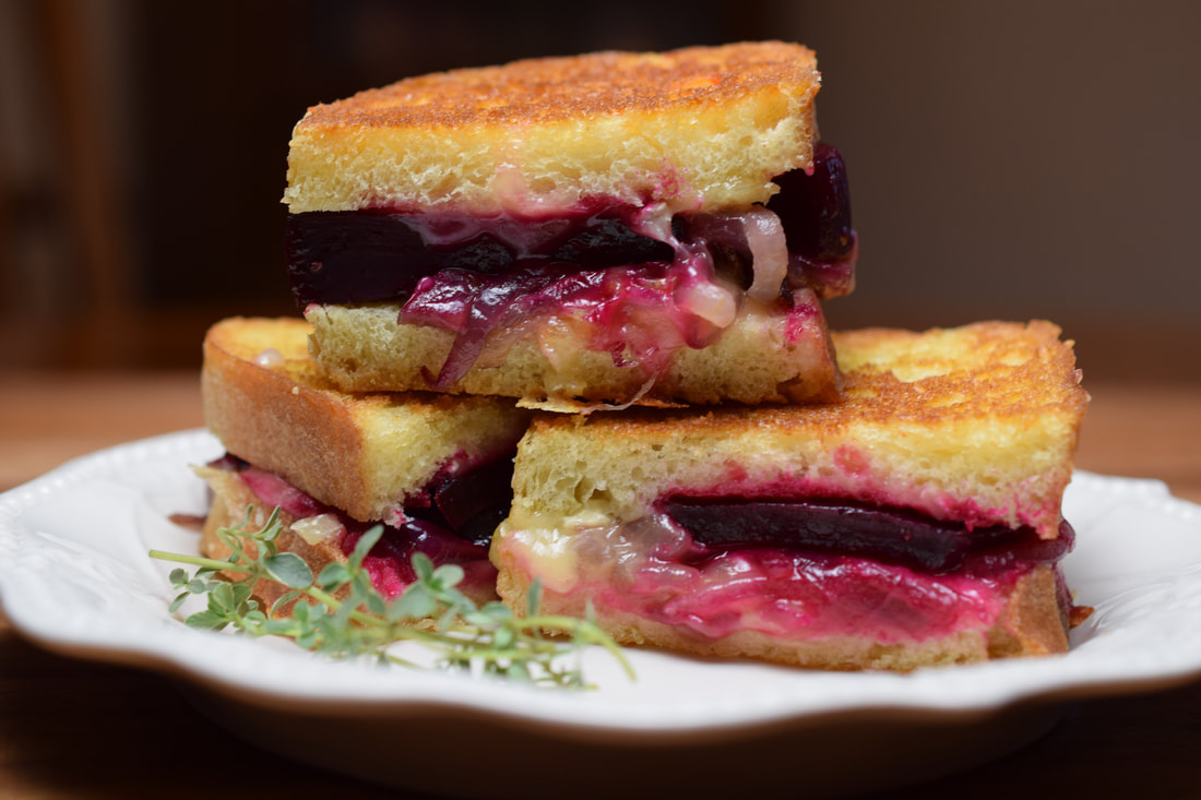  Roasted Beet Grilled Cheese Sandwich with Brie
